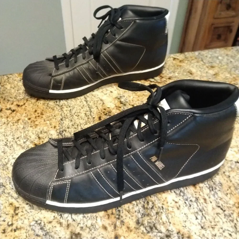 Rare Adidas Pro Model Black Tactile Gold Basketball Shoe BY4173 Men's US 12.5